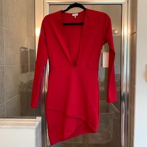 NWT Red long sleeve Tobi dress SIZE S